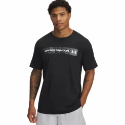 ua camo chest stripe ss-blk m
